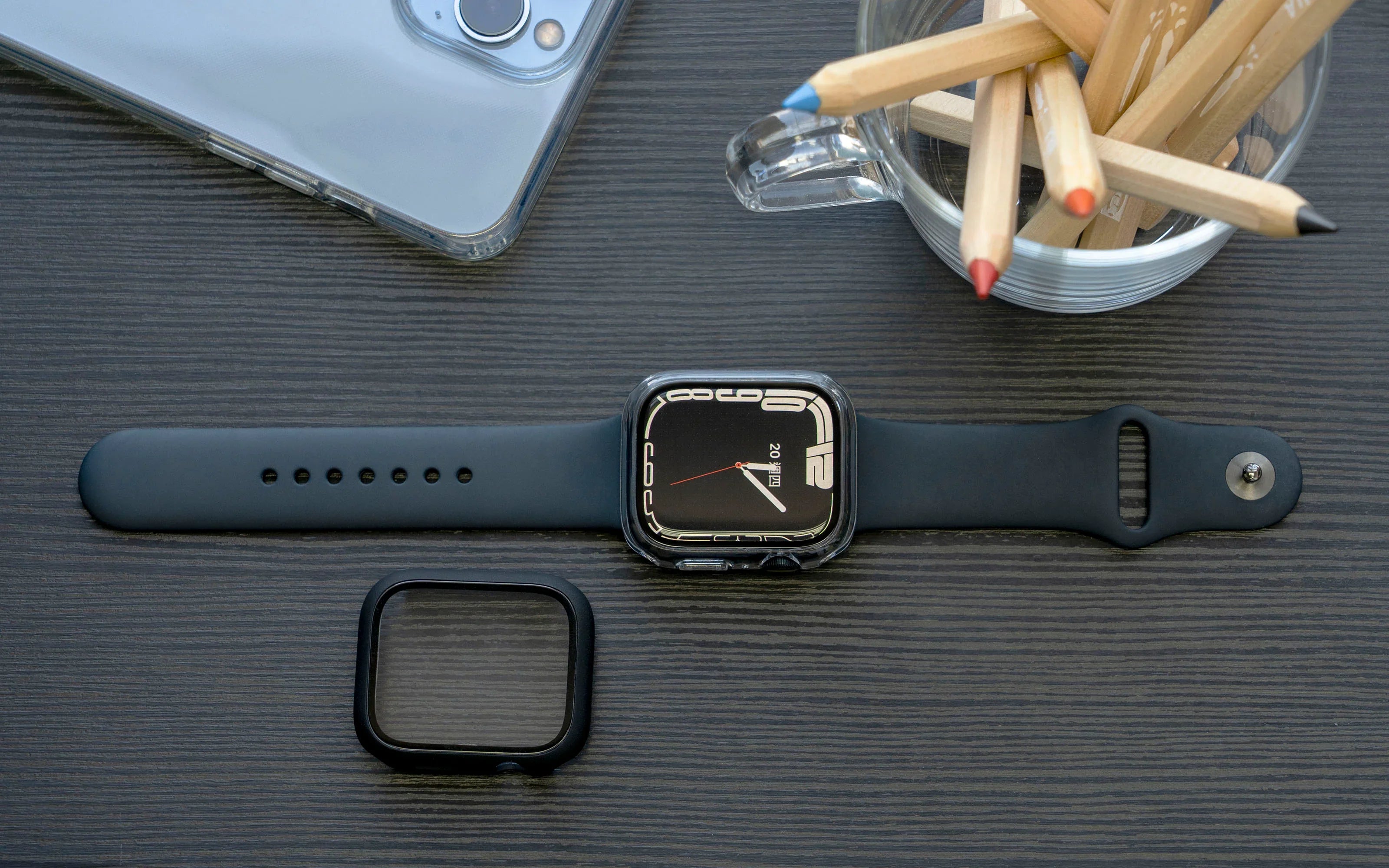 Torrii Torero Bumper Case With Screen Protector For Apple Watch 44 - 45mm Black - Tashqila Torrii Torero Bumper Case With Screen Protector For Apple Watch 44 - 45mm Black - Tashqila